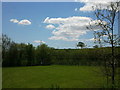 Fields at the back of Clyst St Lawrence church, looking south in EX15 2NL