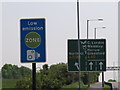 Low Emission Zone reminder road sign at Northolt in UB5 6QX