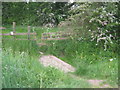 Footbridge and stile on footpath south of Middleton St George in DL2 1DH