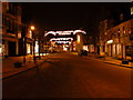 Christmas lights on Petersfield High Street in GU32 3BP