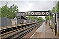 Platforms and footbridge, Eastham Rake Railway Station in CH62 9AL