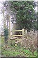 Footpath sign and stile in NP16 6QD