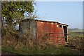 Old corrugated iron shed in NP15 2EZ