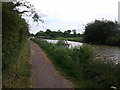 Approaching a swing bridge on the Kennet and Avon Canal path in SN12 6FA