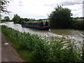 Canal boat Foxtrot, heading west on the Kennet and Avon canal in SN12 6RD