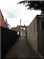 Footpath from Willoughby Close to Branston Crescent in LE13 1ER