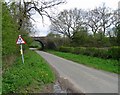 Pinfold Lane goes beneath the railway in Pilton