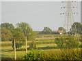 Telephone tramlines and Pylon, Robey Fields in DE7 6DX
