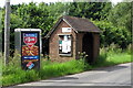 Brick bus shelter and phone box in MK17 7EG