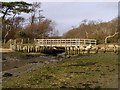 Footbridge over Plummers Water, New Forest in SO41 5SP