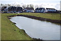 Linear pond by Conyer Creek in ME9 9HR