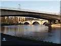 The Modern Bridge at Ferrybridge, framing John Carr's Bridge in WF11 8PQ