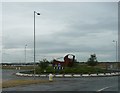 Modern art on a roundabout in NE63 0FF