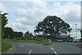 Roundabout on A433 north of Tetbury in GL8 8TE