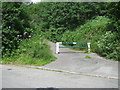 Gated lane off a A4059 layby in CF45 4ER