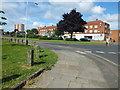Luton: The Green and local shops, Leagrave in LU4 9EJ