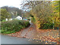 Narrow lane to Primrose Cottage, Draethen in NP10 8GB