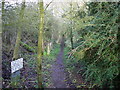 Start of footpath to Coate Water, Swindon. in SN4 0NN