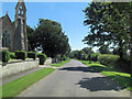 Un-named lane passes Saint James' Church, Bourton in SN6 8JB