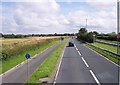 Warning of lane reduction on the A565 at Holmes in PR4 6UX