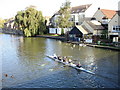River Great Ouse from St. Neots Town Bridge, looking North in PE19 1HG