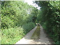 Track to the sewage works and footpath to Rowston in Rowston