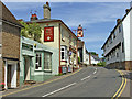 Finchingfield Village, Essex, with Red Lion Pub on left in CM7 4FL