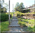 Steps up to Mountain Ash Road, Abercynon in CF45 4PT