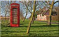 Telephone box & Manor Farm in Wennington in PE28 2LU