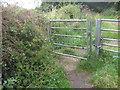Bridleway gate at the junction of Green Lane,Heworth Lane and Embles Lane in DL1 3NN
