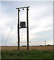 Fields and transformer by Seeche Farm in PE34 3HH