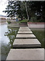 Stepping stones to Watermead Inn in Buckinghamshire
