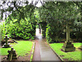 Path in All Saints churchyard in WA4 4AR