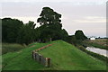 Flood wall at Thoresby Bridge in DN36 5TY