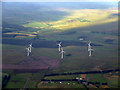 Muirhall wind farm from the air in ML11 8LN