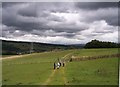 Threatening clouds gather over the Bronte Way in Ightenhill