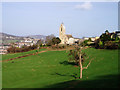 Selsley church from across the fields in GL5 5LJ