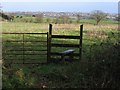 Gate and Stile and view at Stryt-cae-rhedyn in CH7 4SH