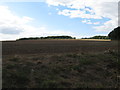 Ploughed field from the bend in Two Barns Lane in PO18 9HL