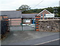 School gates, Abercrave in SA9 1XD