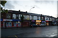 Row of shops on Bolton Road, Swinton in M27 8RJ
