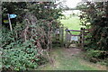 Gate on the path to Thornborough in MK18 2DE
