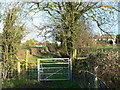 Gate across public footpath. in SN4 9LU