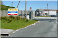 Entrance to Lee Moor china clay works in PL7 5JD