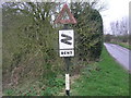 Sharp Bend Sign in Swineshead and Holland Fen Ward