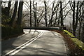 Sharp bend on Keighley Road (A6033) in HX7 7AJ