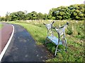 Ornamental bench adjacent footpath and cycleway in TS5 7HU