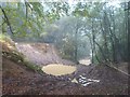 Muddy pools in Roundhill Wood in HP23 6LT
