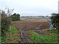 Ploughed fields in the Lincolnshire Wolds in LN8 6BJ
