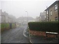 Bulmer Place in the fog in TS26 0UF